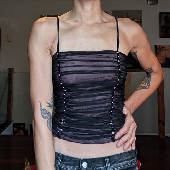Vintage Y2K ruched tank - Picture 3 of 5